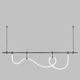 Dining Room/Living RoomLinear Soft Lamp Tube Chandelier